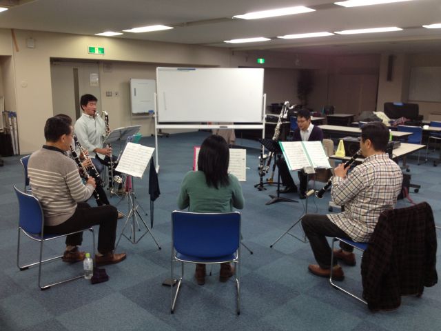 アンコン練習（クラリネット五重奏）