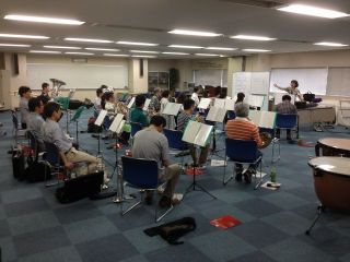 異動前で少数精鋭の合奏練習