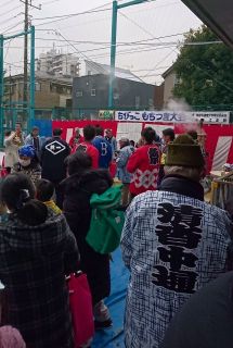 清沓中通・桃井児童館 ちびっこもちつき大会に参加