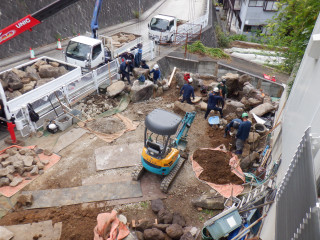 舞岡の庭：石積み他講習会