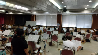 練習（明石勤労福祉会館多目的ホール）