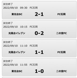 9月10日　5年生試合結果