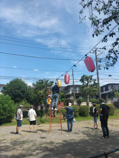 フレッシュタウン夏祭り準備