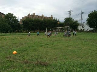 郵政グランド練習