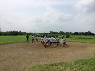 河川敷グランド練習