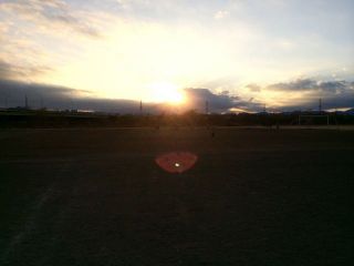 親子サッカー、蹴り納め