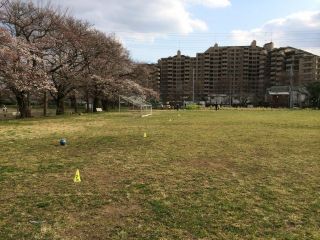 郵政グランド練習