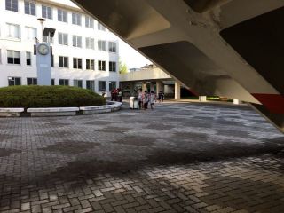 郵政グランド練習