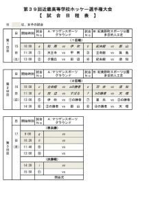 平成29年度近畿高等学校ホッケー選手権大会の組み合わせについて