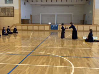 稽古の後のお祝い