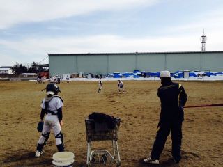 初グラウンド練習