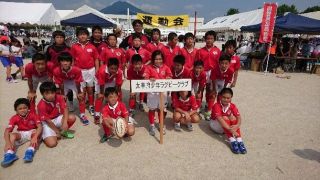 太宰府南小運動会ラグビーパフォーマンス