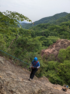 沢登り教室　岩登り基礎1回目