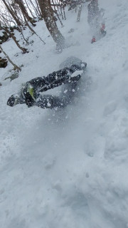 堂満岳　雪上訓練