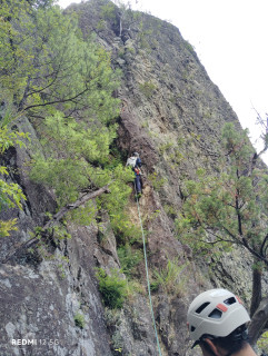 百丈岩クライミング　猛暑トレーニング