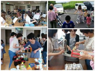 練習の後は「流し素麺大会！」