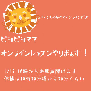 １月１５日(金)オンラインレッスン