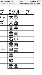 9/20(日)U12リーグ第1節結果