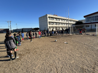 蹴り初め＠江川北小