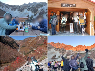 涸沢カール　朝焼けモルゲンロート鑑賞