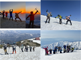 北アルプス唐松岳　残雪期GW小屋泊