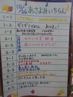 10/26　朝読み一覧
