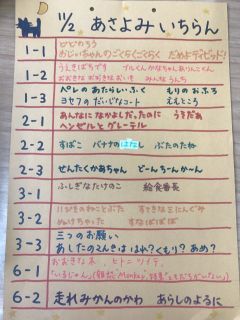 11/2 朝読み一覧