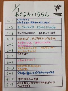 11月1日 朝読み一覧
