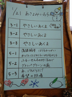 1/21(木)朝読み一覧