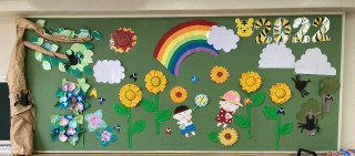 ２２年７月の黒板装飾