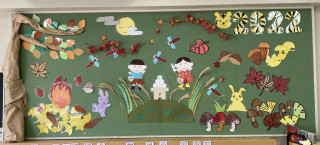 22年9月の黒板装飾