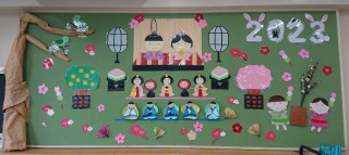 ２月の黒板装飾