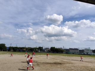 蒸し暑い中での練習でした☺️