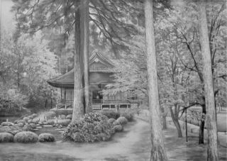 「三千院」を白黒で調整