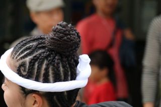 祭りのヘアースタイル