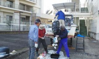 レスキュー艇　整備清掃