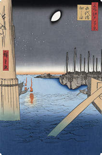名所江戸百景　69番　永代橋佃しま
