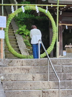 茅の輪くぐり　生駒神社　出舞