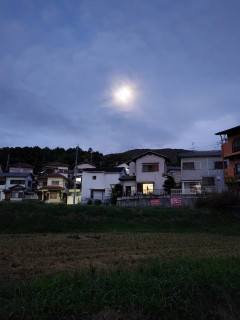 朝の月　　　出舞