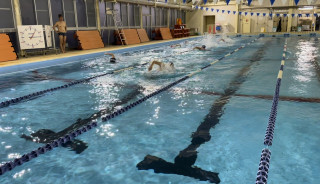 七ヶ浜町民プールでのスイム練習