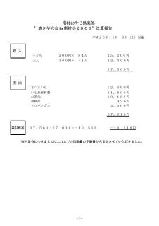 焼き芋大会in南材小２００８会計報告