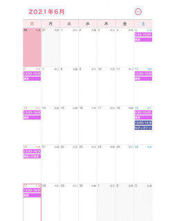 6月のスケジュール