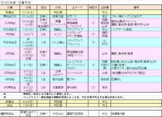 2020年度の会報と行事計画をアップしました