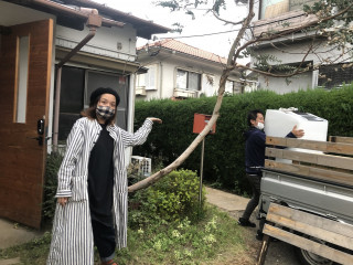 洗濯機の運び出し