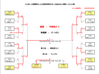 ハンガリー大使館杯U-11川崎市秋季サッカー大会（決勝トーナメント）【36期】
