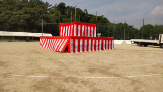 【納涼盆踊り大会】会場設営２日目