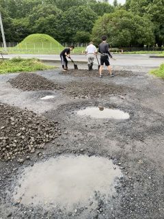 南駐車場　砂利整地