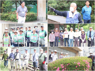 地域ボランティアとPTA役員剪定作業/PTA除草作業/全校美化活動が行われました