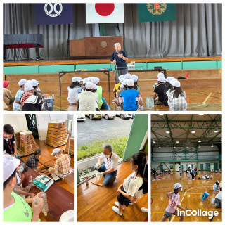 稲作体験「かかし作り」