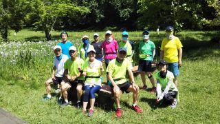 菖蒲・あじさい見学を兼ねて城址公園往復